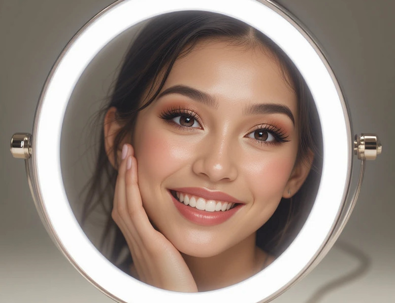 Lusterko do makijażu z oświetleniem