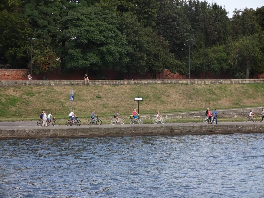 rowerem nad rzeką